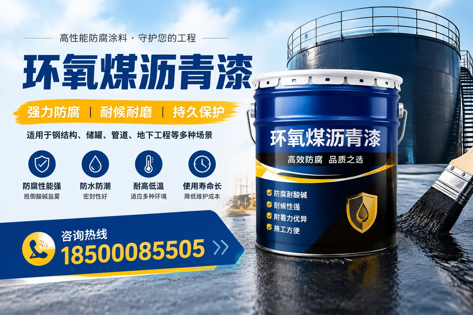 环氧煤沥青漆在工业中的应用，益阳企业的选择